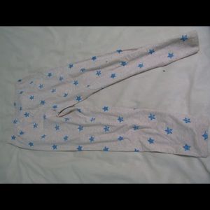 Cream and blue Star leggings